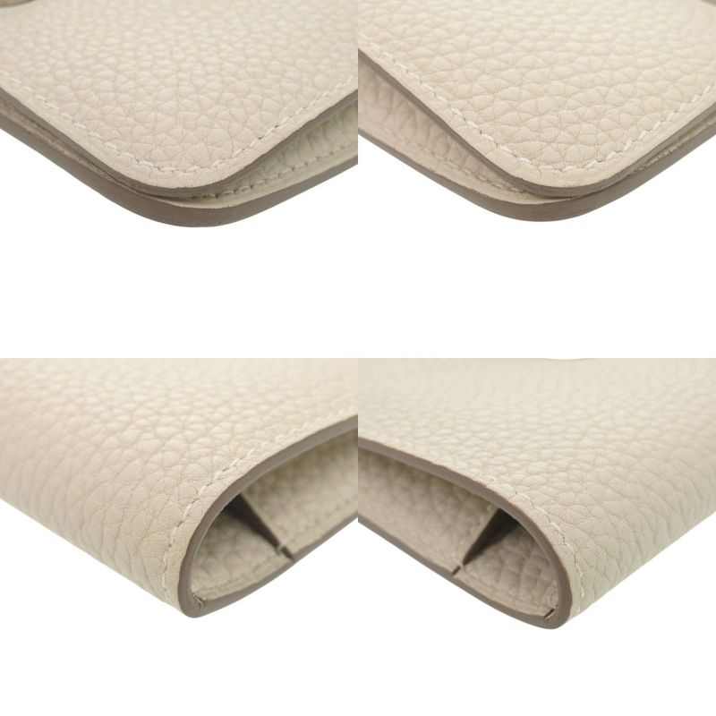 Hermès Dogon Compact Taurillon Clemence B Fold Wallet Marked Beton B (2023)