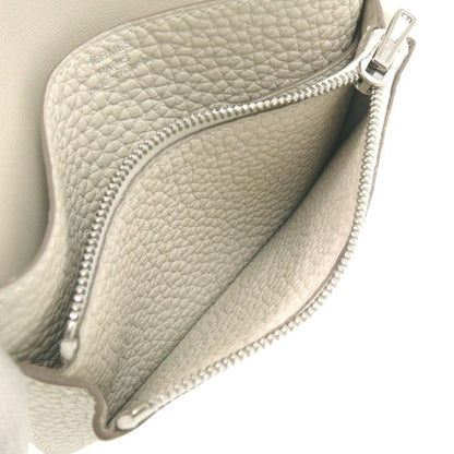Hermès Dogon Compact Taurillon Clemence B Fold Wallet Marked Beton B (2023)