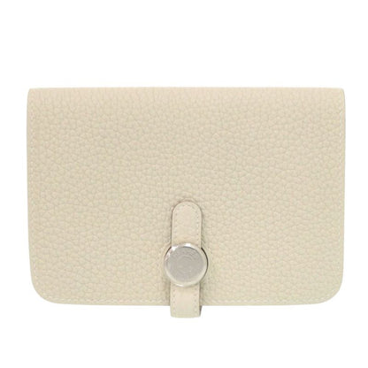 Hermès Dogon Compact Taurillon Clemence B Fold Wallet Marked Beton B (2023)
