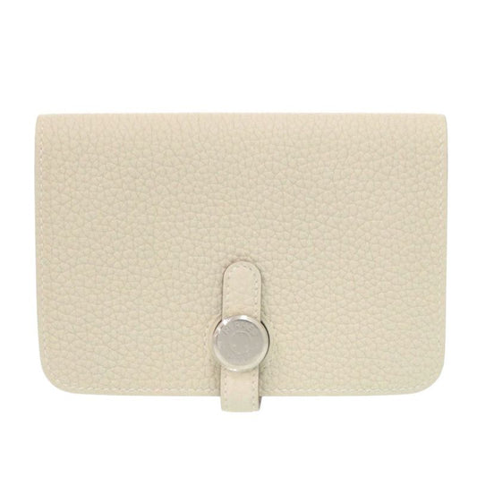 Hermès Dogon Compact Taurillon Clemence B Fold Wallet Marked Beton B (2023)