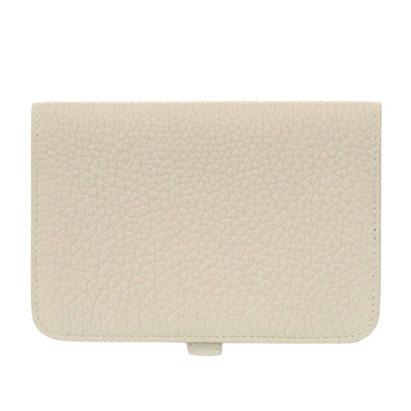 Hermès Dogon Compact Taurillon Clemence B Fold Wallet Marked Beton B (2023)