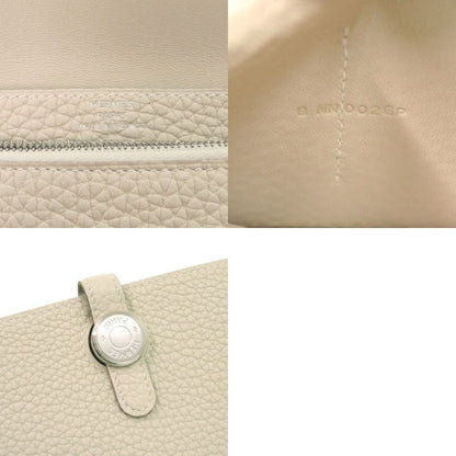 Hermès Dogon Compact Taurillon Clemence B Fold Wallet Marked Beton B (2023)