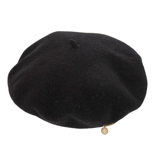 Hermes Beret Wool Black Gold Black 1455 Hermes