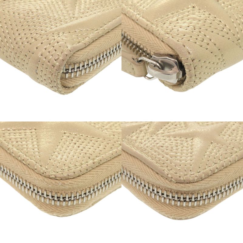 Chanel Star Embossed Leather Gold Long Wallet 0074 Chanel