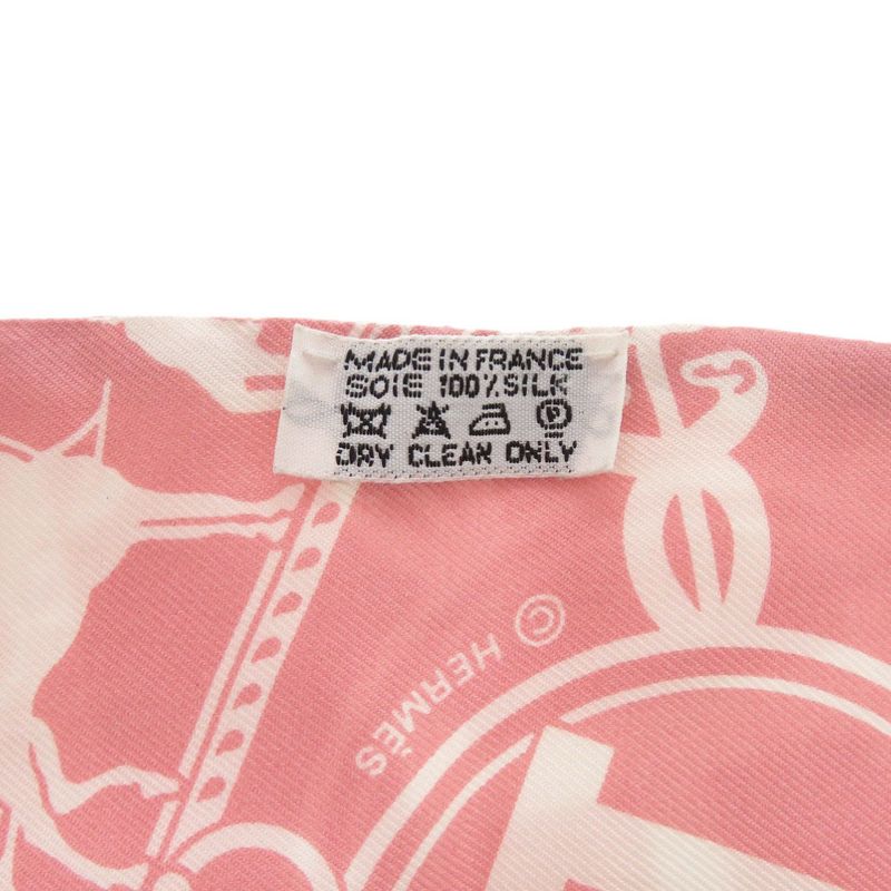 Hermes Twilly Ex-libris Confetti Silk Pink Scarf 0152 Hermes