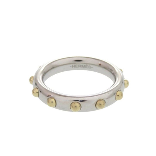 Hermes Mini Dog Scarf Ring Metal Silver Gold 0190 Hermes