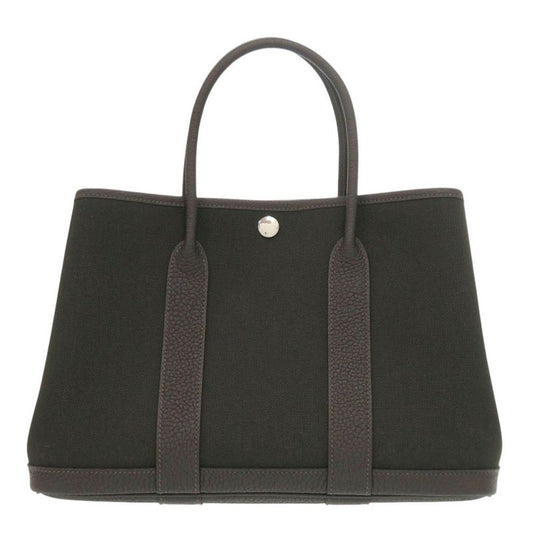 Hermes Garden Party TPM Toile Military Negonda Veil Bronze Ebène W Engraved