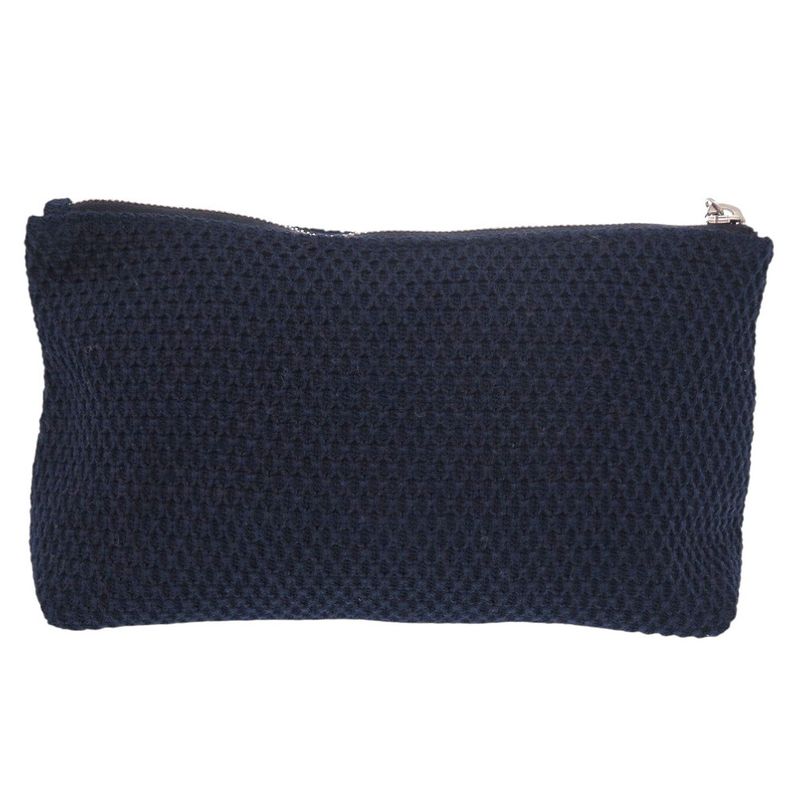 Chanel Headband Chouche Pouch 3-piece Travel Set Cotton Navy 0541 Chanel