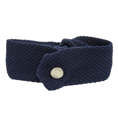 Chanel Headband Chouche Pouch 3-piece Travel Set Cotton Navy 0541 Chanel