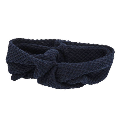 Chanel Headband Chouche Pouch 3-piece Travel Set Cotton Navy 0541 Chanel