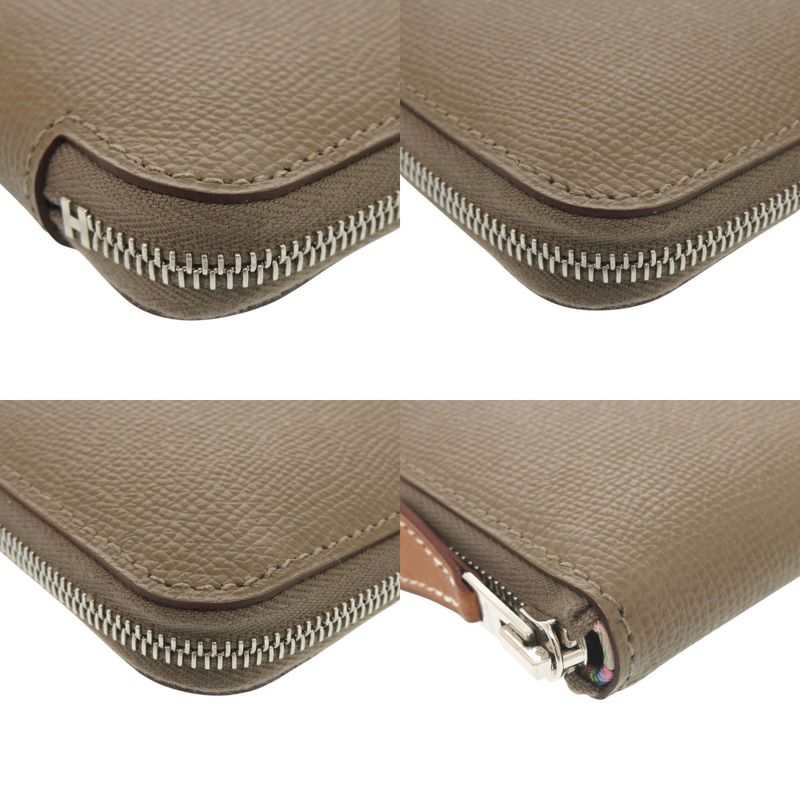 Hermes Azap Silk Quin Compact Vaux Epson Etoupe W Engraved (2024) Coin Case