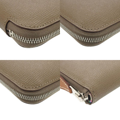 Hermes Azap Silk Quin Compact Vaux Epson Etoupe W Engraved (2024) Coin Case