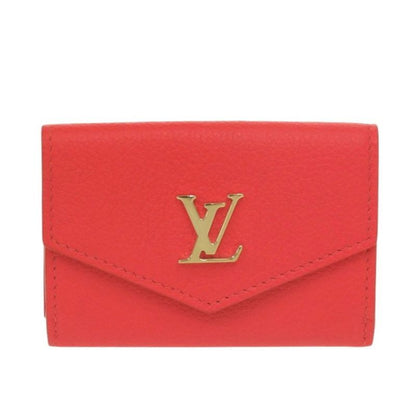 Louis Vuitton Portefeuille Lock Mini M67860 Leather Red Trifold Wallet Red LV