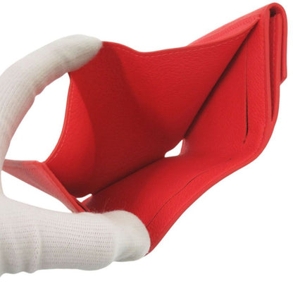 Louis Vuitton Portefeuille Lock Mini M67860 Leather Red Trifold Wallet Red LV