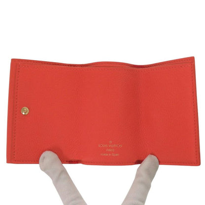 Louis Vuitton Portefeuille Lock Mini M67860 Leather Red Trifold Wallet Red LV