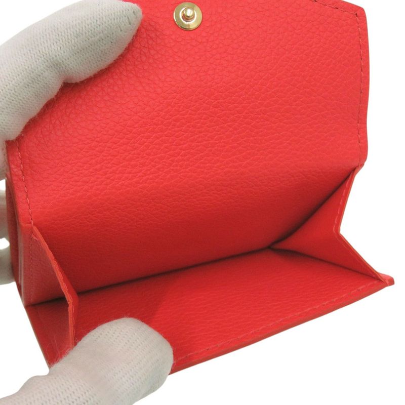 Louis Vuitton Portefeuille Lock Mini M67860 Leather Red Trifold Wallet Red LV