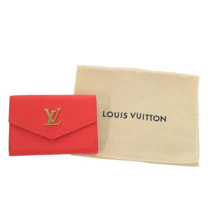 Louis Vuitton Portefeuille Lock Mini M67860 Leather Red Trifold Wallet Red LV
