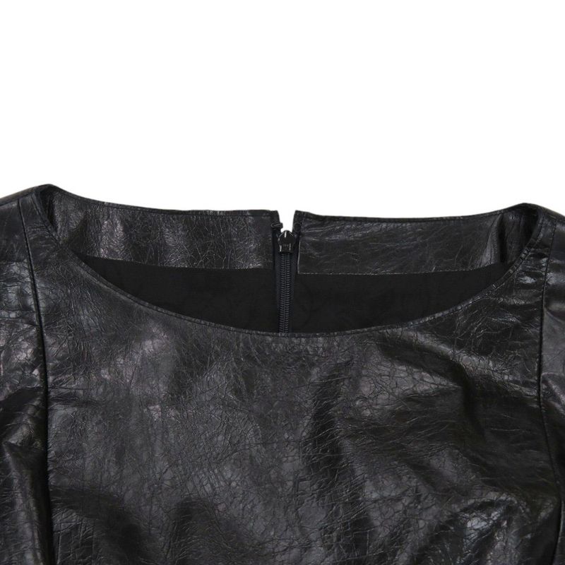 Chanel Tweed P50251w05584 Wool Leather Black Dress Black 0380 Chanel