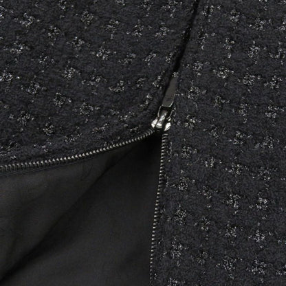 Chanel Tweed P50251w05584 Wool Leather Black Dress Black 0380 Chanel