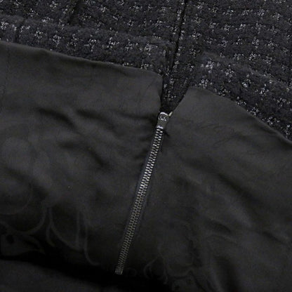 Chanel Tweed P50251w05584 Wool Leather Black Dress Black 0380 Chanel