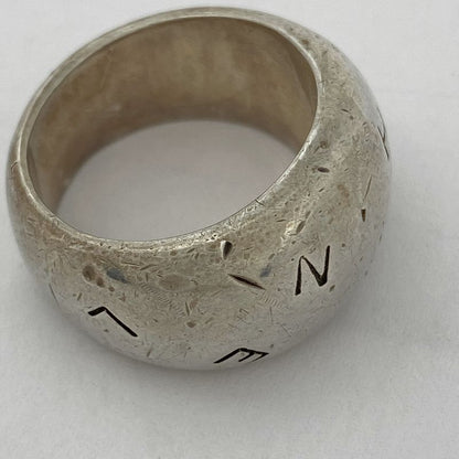 Chanel Logo Ring #145 Silver 925 Silver Ladies