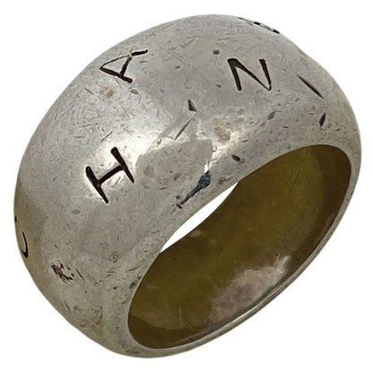 Chanel Logo Ring #145 Silver 925 Silver Ladies