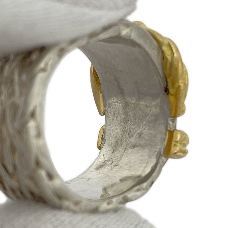 Hermes Diane Ring Combination Ring Belt Motif Ring Size 11 Silver Ladies