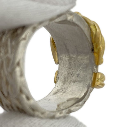 Hermes Diane Ring Combination Ring Belt Motif Ring Size 11 Silver Ladies