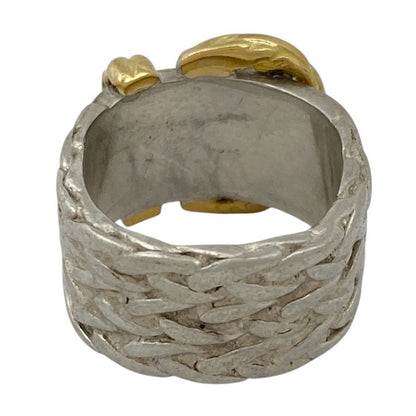 Hermes Diane Ring Combination Ring Belt Motif Ring Size 11 Silver Ladies