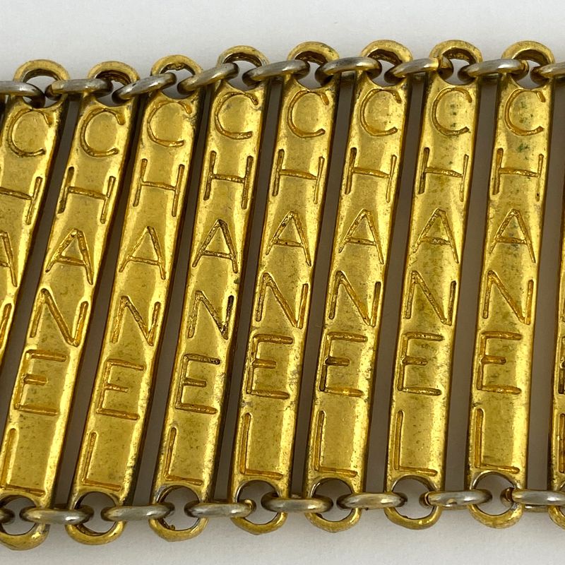 Chanel Logo Bracelet GP Gold Ladies
