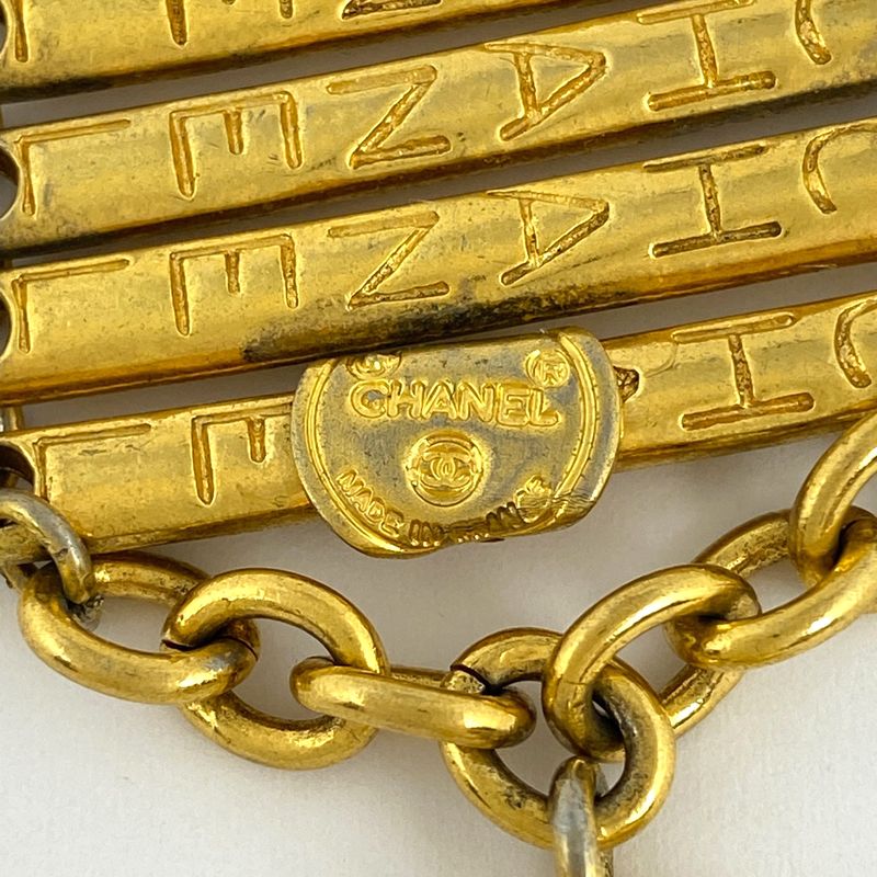 Chanel Logo Bracelet GP Gold Ladies
