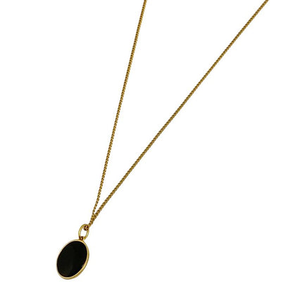 Celine Design Necklace Long Pendant Necklace GP Black Gold Women