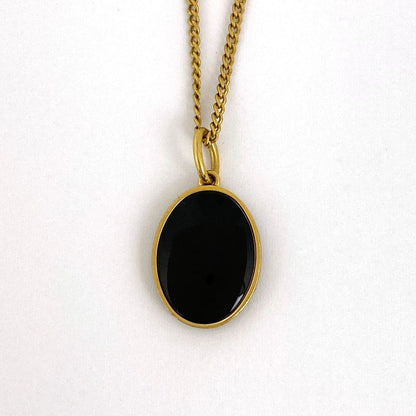 Celine Design Necklace Long Pendant Necklace GP Black Gold Women