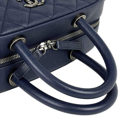 Chanel Coco Mark Handbag 2WAY Chain Shoulder Bag Matelasse Handbag Leather Navy