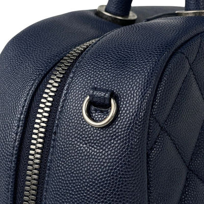 Chanel Coco Mark Handbag 2WAY Chain Shoulder Bag Matelasse Handbag Leather Navy