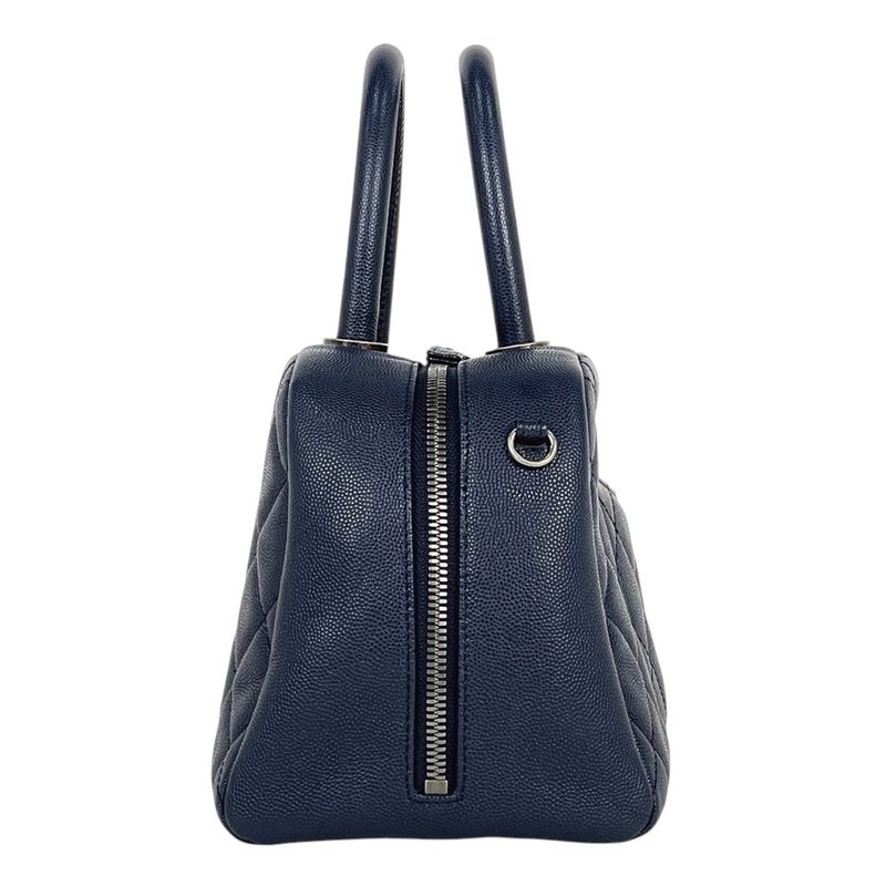 Chanel Coco Mark Handbag 2WAY Chain Shoulder Bag Matelasse Handbag Leather Navy