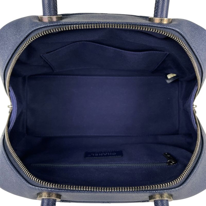 Chanel Coco Mark Handbag 2WAY Chain Shoulder Bag Matelasse Handbag Leather Navy