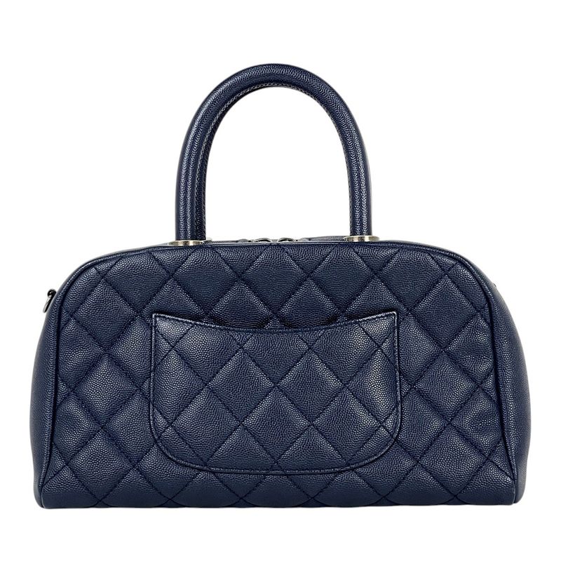 Chanel Coco Mark Handbag 2WAY Chain Shoulder Bag Matelasse Handbag Leather Navy