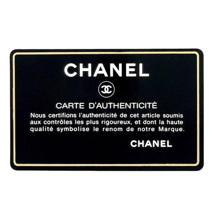 Chanel Logo Chain Tote Handbag Tote Leather Black A08913 Women