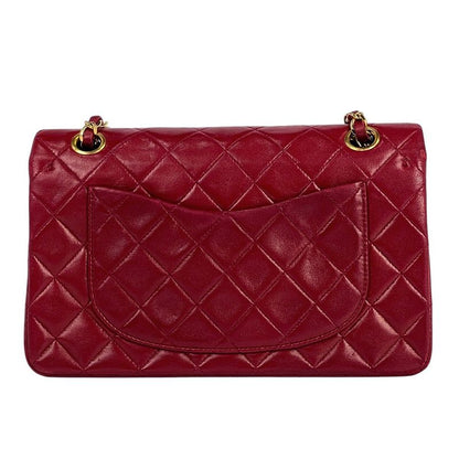 Chanel Matelasse W Flap Chain Shoulder Bag Coco Mark Shoulder Bag Leather Red