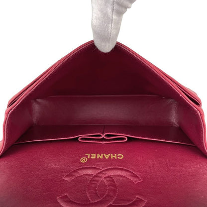 Chanel Matelasse W Flap Chain Shoulder Bag Coco Mark Shoulder Bag Leather Red