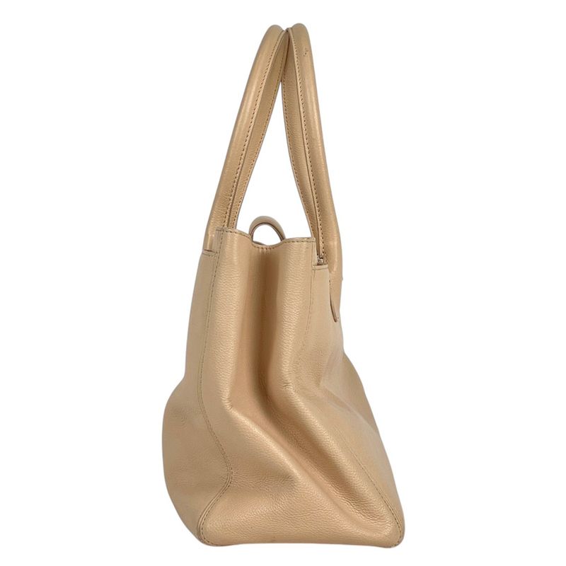 Chanel Executive Line Tote Coco Mark Handbag Tote Leather Beige A15206 Women