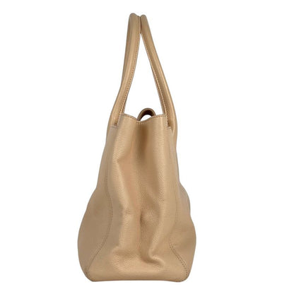 Chanel Executive Line Tote Coco Mark Handbag Tote Leather Beige A15206 Women