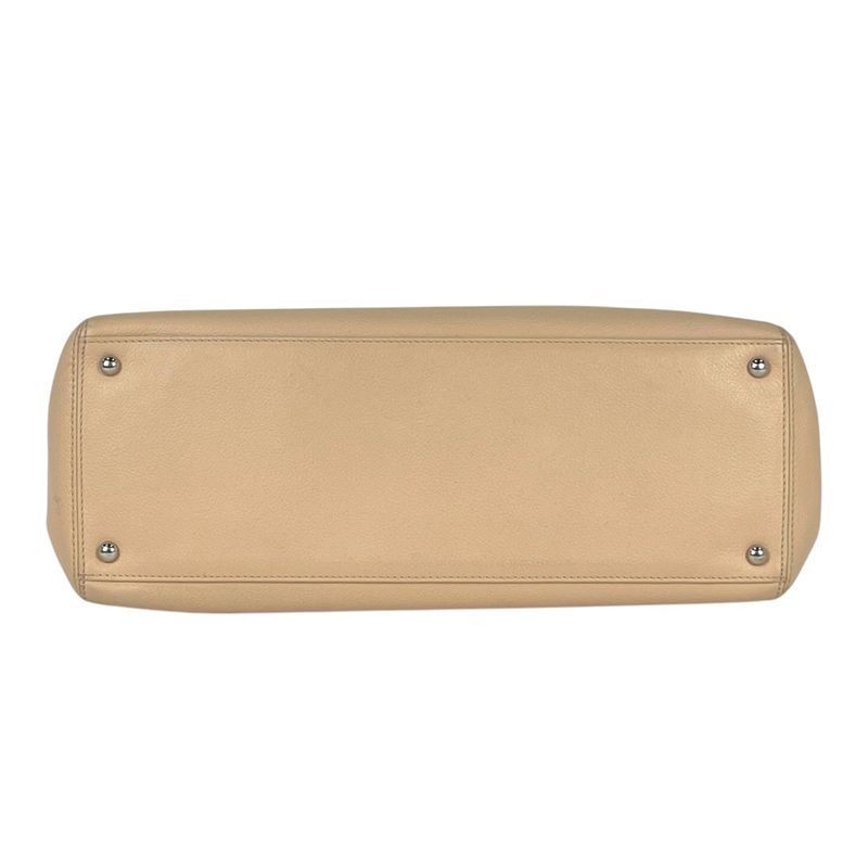 Chanel Executive Line Tote Coco Mark Handbag Tote Leather Beige A15206 Women