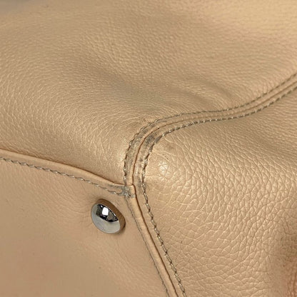 Chanel Executive Line Tote Coco Mark Handbag Tote Leather Beige A15206 Women