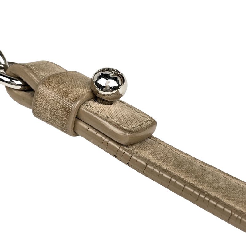 Chanel Coco Mark Chain Tote Shoulder Bag Tote Leather Beige Women