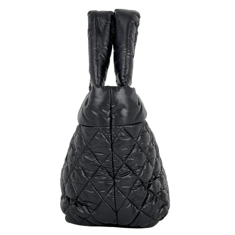 Chanel Coco Cocoon Small Tote Bag Coco Mark Handbag Tote Bag Nylon Black A48610