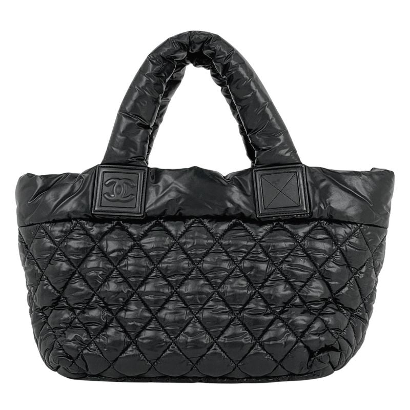 Chanel Coco Cocoon Small Tote Bag Coco Mark Handbag Tote Bag Nylon Black A48610