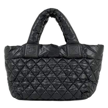 Chanel Coco Cocoon Small Tote Bag Coco Mark Handbag Tote Bag Nylon Black A48610