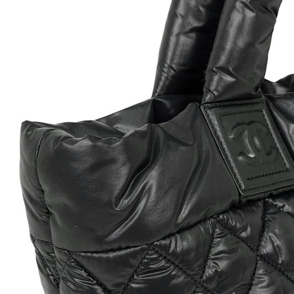 Chanel Coco Cocoon Small Tote Bag Coco Mark Handbag Tote Bag Nylon Black A48610